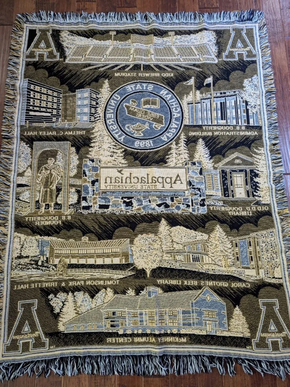 Appalachian State University ASU Woven Tapestry Throw Blanket 48x62